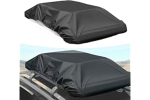 GLFLOW Roof Box Cover, Car Rack Cover, Silver-Coated 210D Waterproof, Dustproof, 4 Sizes(230 * 145cm)