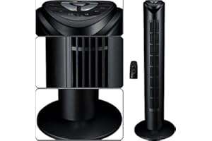 Syntrox Germany Turmventilator Tower Ventilator mit Fernbedienung, 7,5 Stunden Timer und Oszillation Standventilator Säulenventilator Windmaschine Lüfter Gebläse