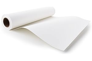 EZWOKS 38cm Wide*25M Long White Drawing Paper Roll - Roll of Paper for Kids Painting, Sketching, Easel, Bulletin Board, Wall Art, Gift Wrap (38CM X 25M)