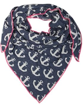 Dreieckstuch mit Kaschmir - Hochwertiger Schal mit Anker für Damen Jungen und Mädchen - XXL Hals-Tuch und Damenschal...