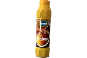 Remia Gewürz-Sauce Sate Sauce (750ml Flasche, gelb) (Erdnuss Sauce) NL