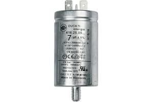 EVENDIX Condensador compatible con Candy 41039164 7µF con pestañas para secadoras