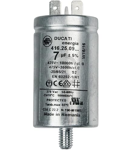 Condensatore Universale Paxanpax PLD032 | 7uF 7MFD 450VAC | Attacco A 4 Poli Per Elettrodomestici