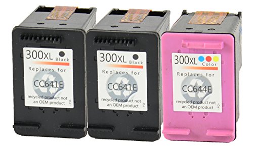 3 Druckerpatronen kompatibel für HP 300 XL black 300 XL color - 2