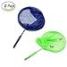 Produktbild Wskderliner Kescher Kinder Ausziehbar Teleskop Stabil Schmetterling Insekt Klein Angeln Fangen 38-85cm Packung von 2(grün und blau)