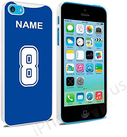 Rangers Colours Personalised Football Shirt, Any Name, Any Number Snap-on Hard Back Case Cover for Apple iPhone 5c By iPhone R Us®
