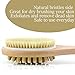 Bath Blossom Natural Bristle Body Brush - Exfoliating Scrub Brush - Effective For Wet And Dry Body Brushing - Long Handled -Suitable For Men And Women