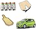 Auto Pearl Premium Quality Car Accessories Combo of Car Tyre Air Alert Valve Cap Set of 4 Pcs. & Car Wooden Bead Seat Cover 1 pcs. & Premium Quality Car Seat Rest Cushion Beige. For Chevrolet Beat Type-2 RS.1392.00