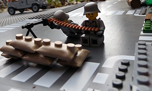 Modbrix 9841 – ✠ Deutsche MG Stellung mit MG42 Maschinengewehr, Sandsäcken und custom Wehrmacht Soldaten aus original Lego© Teilen ✠ - 2