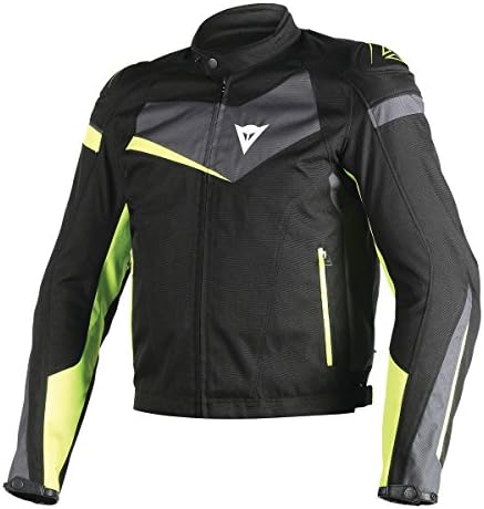 Dainese-VELOSTER TEX Jacket, Black/Ebony/Fluo-Yellow, Size 58