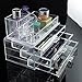 Imurz Clear Acrylic Makeup Box Transparent Organiser Cosmetic Display 3 Storage Case Make Up Nail Polish Varnish Display Stand
