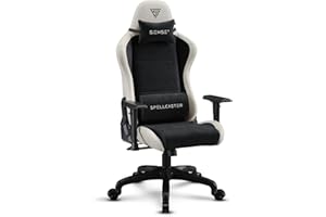 SENSE7 Spellcaster FUKU Fotel Gamingowy - Ekoskóra & Alcantara - Ergonomiczny Komfort, Regulacja 160°, Podłokietnik 1D, Trwałe PU & Oddychająca Pianka - Idealny do Biura lub Domu, Stylowy Design