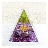 Ycyingcheng Pyramid Ogan Crystal Energy Tower Nature Reiki Chakra Crushed Stone, Natural Pyramid Ogan Crystal Energy Tower Energy Healing Reiki Chakra Crushed Stone Jewelry Home Office, 6cm