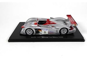 OPO 10 - Voiture Compatible avec Audi R8 Winner Le Mans 2000 - Biela-Kristensen-Pirro - Spark 1/43 pour Hachette Japon (LM19)