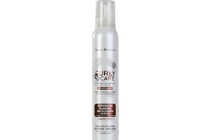 Thader TH Pharma Curly Care Espuma de Fijación Revitalizadora de Rizos con poder antiencrespamiento, 200 ml