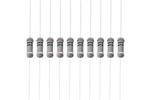 YOKIVE 100uds Carbono Película Resistores, 1W 10 Ohm 5% Tolerancias Resistor, Bueno para Bricolaje Electrónicos Proyectos (4 Colores Banda, 0.4x0.14-Pulgadas)