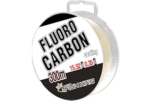 JUMPLUSHION Línea de pesca transparente de fluorocarbono, 300 m, líneas de pesca transparentes de 0,3 a 0,5 mm, línea de fibra de carbono