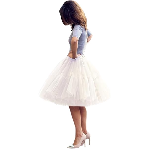Tüllrock Damen – Karneval Tutu Rock Lang – Regenbogen Petticoat – Für Tanz, Cosplay & Partys