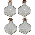 JARBAZAARPremium Glass Diffuser Bottle with Classic Wooden Cork Lid @100ML, [Pack of 4]