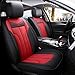 Produktbild Universal Car Seat Covers Leder Komplettset, 3d Atmungsaktiv Vollständig Umgeben Unisex Splitt Sitzbezüge Schutzblecher, 5mm Zusammengesetzten Schwamm-rot
