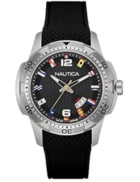 Nautica Herren-Armbanduhr Analog Quarz Silikon NAI13517G