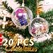 Produktbild 20 stück Acrylkugeln Weihnachtskugeln Transparente weihnachtskugeln als Saisonal Deko Hochzeitsdeko hängender Kugel weihnachtskugeln durchsichtig deko kugeln christbaumkugeln (80 mm)