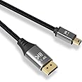 YIWENTEC Cavo Mini DP a DisplayPort 8K (7680X4320)@60Hz 4K @144Hz DisplayPort 1.4 Trasmissione bidirezionale DisplayPort a Mi