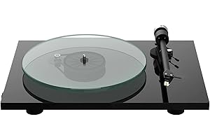 Pro-Ject T2, Audiophiler Plattenspieler mit massiven Glasteller und Sumiko Rainier (Schwarz)