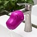 Produktbild Zooawa Baby Flusspferd Wasserhahn Extender, Waschbecken Waschbecken Erweiterung Anhang Cartoon Wasser Rutsche für Kinder Kleinkinder Hände Waschen, Magenta