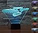 Produktbild Lmeison 3d Optische LED lampen ,7 kleuren knipperende kunst sculptuur lichten, atmosphere lamp met USB Cable