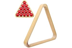 Agatige Billiard Frame, Wooden Professional Billiards Triangular Rhombus Frame Thicken Pool Table Triangle Billiards Snooker Balls Rack Sports Supplies Accessories