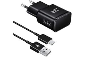 SAMNEER Ładowarka USB, wtyczka do szybkiego ładowania, zasilacz z kablem USB C, kompatybilna z Samsung Galaxy A52, A52S,A53,A33,S21,S20 FE,S10,S9,S8 Plus, Z Flip3, Z Fold3, M53 5G i innymi smartfonami (czarna)