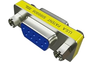 rhinocables 9 Pin Serial RS232 Gender Changer, Female to Female Adapter, D9 Connecter, Connect 2 x Serial Cables - Home & Office Accessories