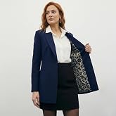 Mono Yaka Klasik Ceket - Kadın Blazer Ceket - Normal Kalıp - Kol Detaylı Blazer Ceket Kadın - Leopar Desenli Ceket