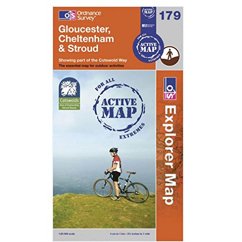 Gloucester, Cheltenham and Stroud (OS Explorer Map Active): No. 179