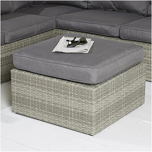 POLY RATTAN Sitzgruppe Sofa Lounge Set grau Gartenmöbel Terrassen Garten Gruppe