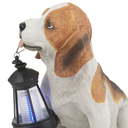 Globo Solar Außenleuchte Kunststoff Hund schwarz-weiß1 x LED weiß, 22 x 17 cm, H: 25.5 cm, 33371 - 5