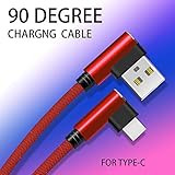 Cable Fast Charge 90 degres tipo C para smartphone Android conector carga cargador universal
