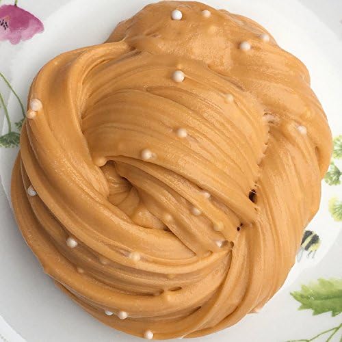 50g PEANUT BUTTER FLUFFY SLIME FAT STRETCHY BUTTER SLIME NON TOXIC SAFE AND WASHABLE PUTTY STRESS RELIEF SENSORY KIDS TOY NO BORAX (5 oz) (50 g) FUNNY STRETCHY SMILEY YELLOW MAN. (50g)