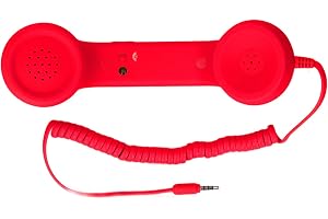 Retro Telefonlur, Mobiltelefonmottagare, Klart ljud- och Strålningssäkert, 3,5 Mm Mikrofonhögtalare för