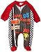 Disney Baby Boys' Cars Long Sleeve Sleepsuit, True Red/Black, 3 Months