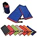 Produktbild Fashion do Sol Mikrofaser Handtücher 2er-Set | 140x70+100x50cm | schnelltrocknend, saugfähig, leicht, Antibakteriell | Bade-Reise-Fitness-Yoga-Sauna-Gym-Outdoor-Sport-Handtücher mit Ecktasche Blau