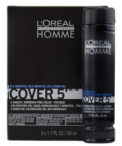 Loreal Professionnel Homme Cover 5 Hair Colour Gel - 5 Light Brown