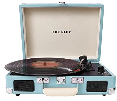 Crosley Cruiser Platine Vinyle Tourne Disque à Trois Vitesse 33/45/78 avec Haut-Parleur Intégré (Prise UK) - Turquoise