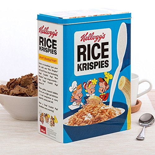 Retro cereales Metal lata almacenamiento caja con tapa