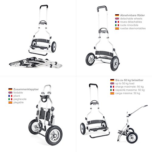 Andersen Royal Einkaufstrolley Royal XXL luftbereift & Einkaufstasche Asta schwarz mit Kühlfach | Aluminium Trolley klappbar - 2