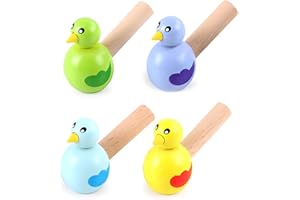 arrderly 4 Stücke Vogelpfeife Vogel Pfeife Holzpfeife Kinder, Vogelpfeife Holzpfeifen Partytröten Holzpfeifen Lotusflöte Weihnachten Lustige Pfeife Fuer Kinder