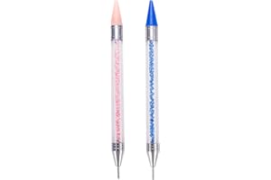 XNHIU Euvoym 2 Pieces Rhinestone Diamond Painting Pen Diamond Painting Tools for 5D DIY Painting Gem Jewel Wax Picker Tool Cross Stitch Accessories
