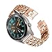 Produktbild Feitb Edelstahlarmband,Ersatzarmbänder,Denim Kette Stahlband, Schnell Ersetzen,Uhrenarmband, für Huawei Watch GT 22mm (Rose Gold)