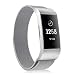 Produktbild Fintie Armband für Fitbit Charge 3 / Charge 3 Special Edition Gesundheits und Fitness Tracker - Edelstahl Milanese Magnet UhrBand Uhrenarmband Ersatzband, Silber
